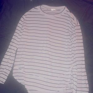 Striped tunic length long sleeve size S